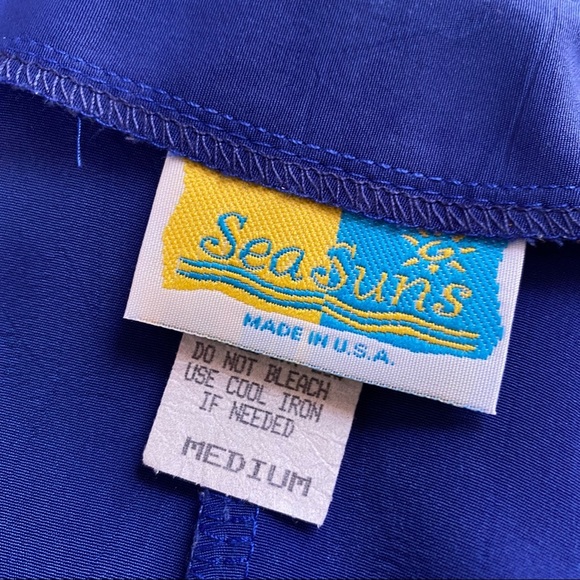 Sea Suns Vintage 3pc. Cobalt Blue Woman’s Pant Set *Petite* - Picture 14 of 16
